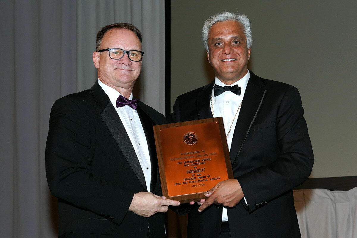 The American Board of Oral and Maxillofacial Surgery Honors the Contributions of Past President Dr. Pushkar Mehra and Welcomes Leadership for 2024-2025